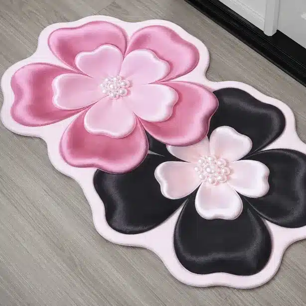 Luxury Floral Butterfly Decorative Floor Mat