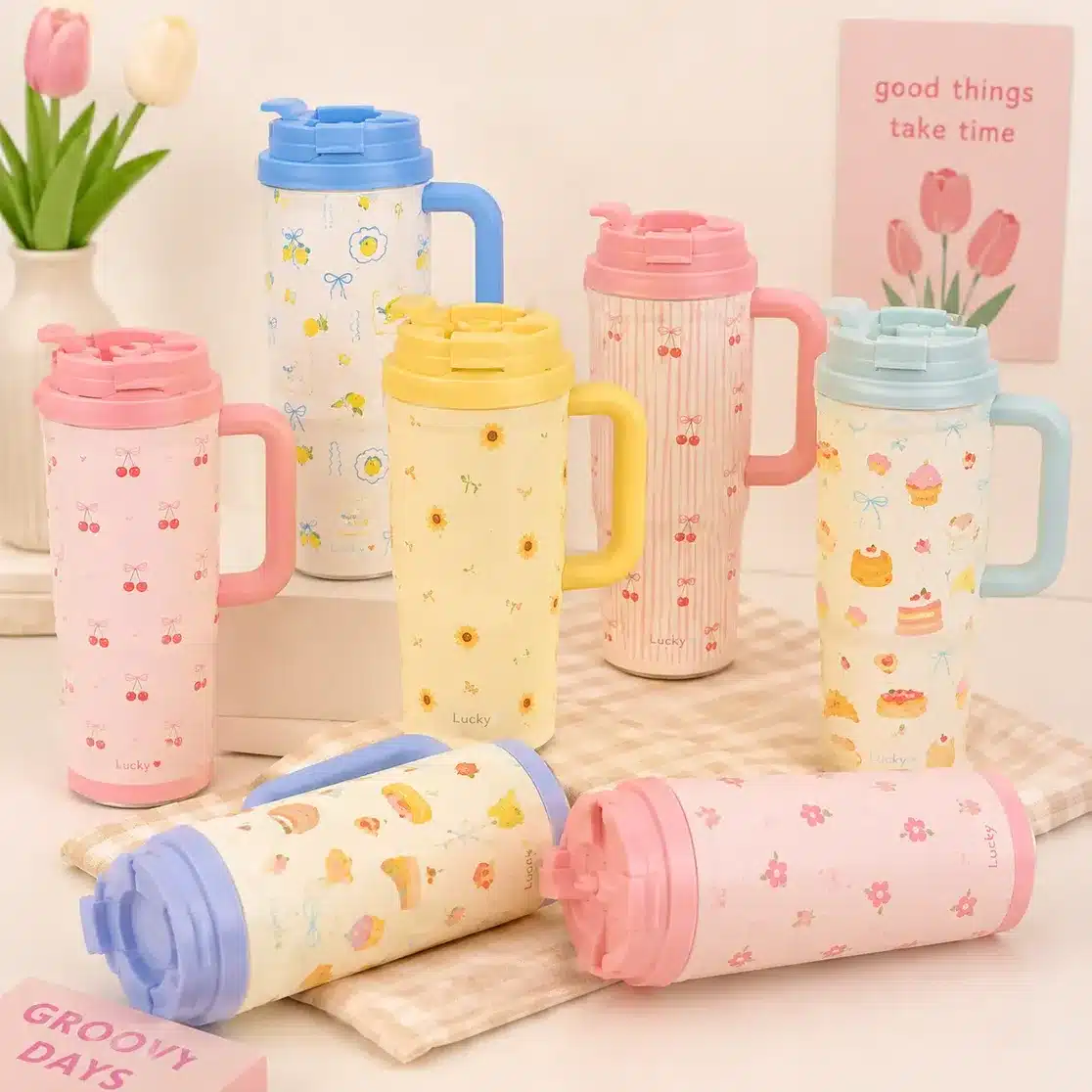Cute Printed Stainless Steel Insulated Travel Tumbler