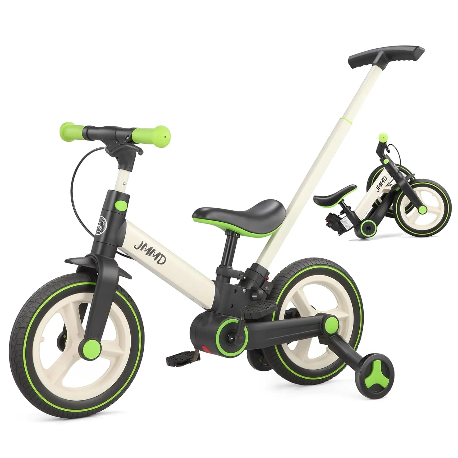 6-in-1 Foldable Kids Tricycle with Parent Push Handle & Balance Bike