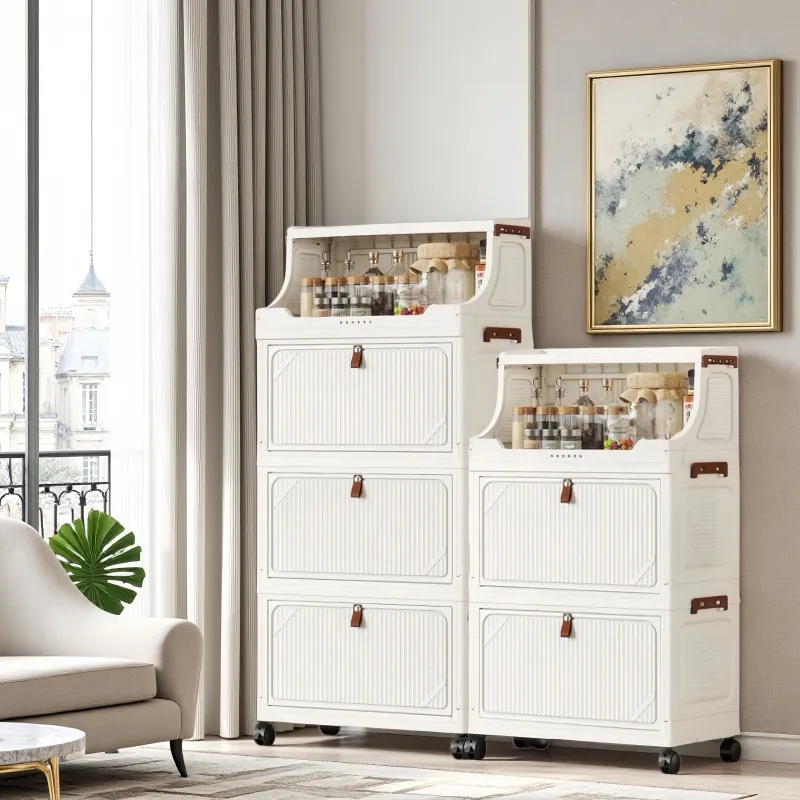 Multi Layer Foldable Storage Cabinet