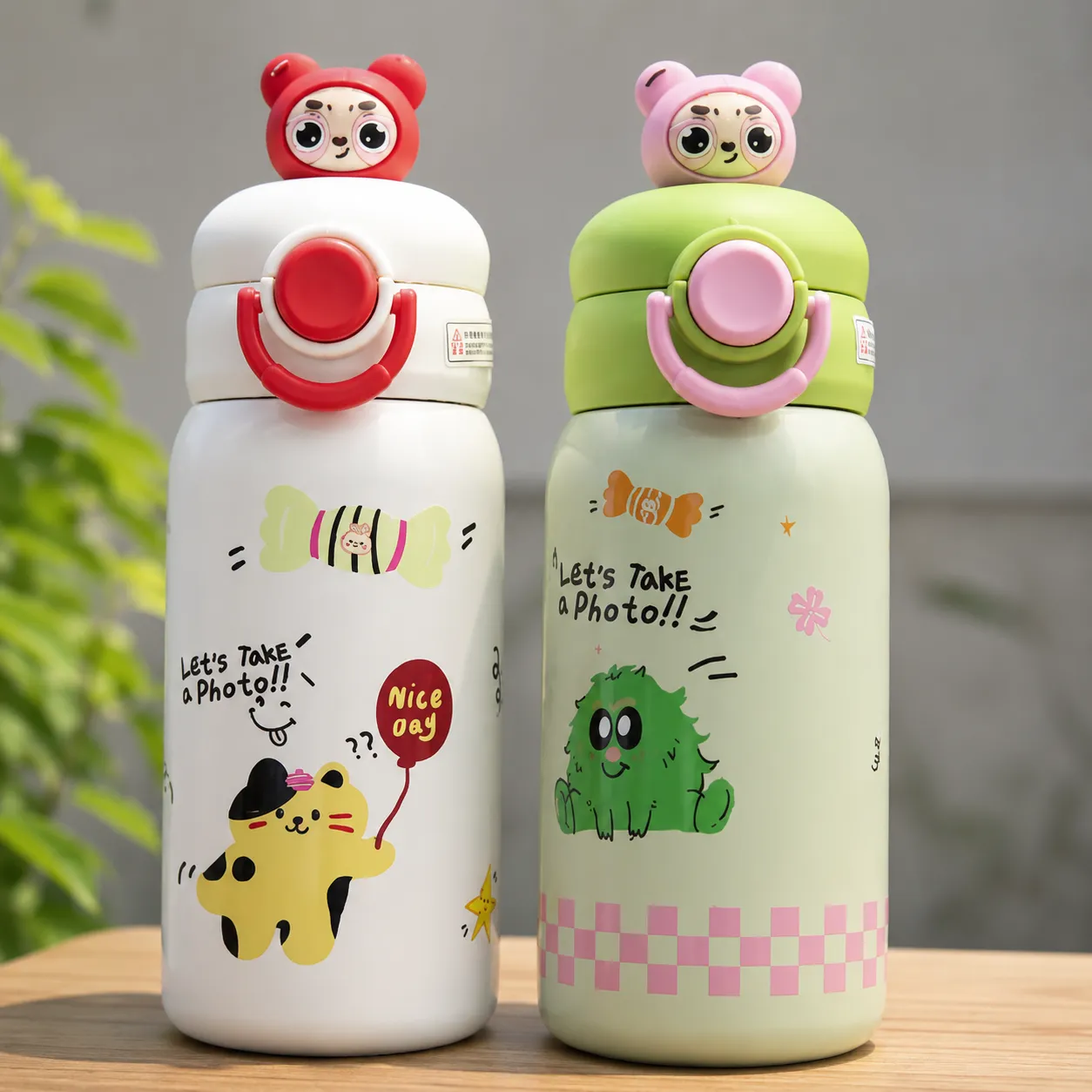 cartoon insulated water bottle